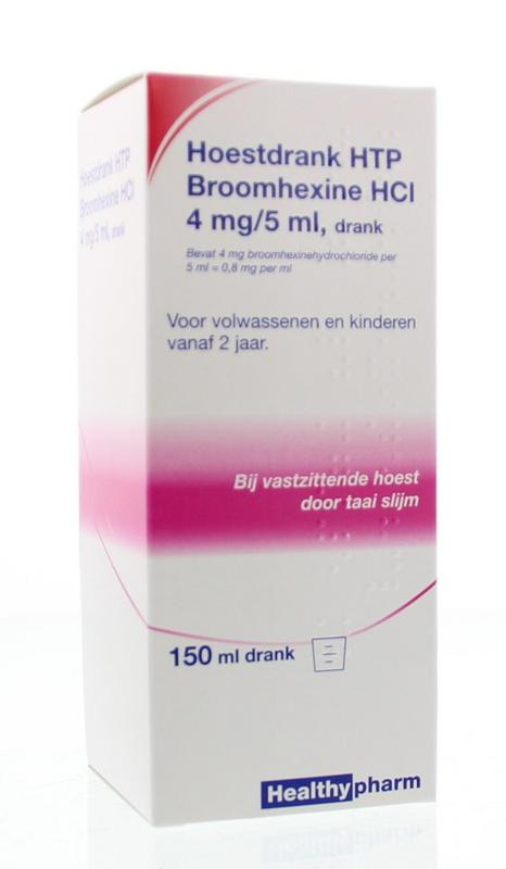 Healthypharm Hoestdrank broomhexine HCI 4mg/  150ml 5 ml