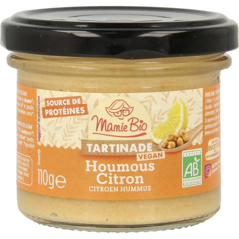 Mamie Bio Hummus met lemon bio vegan 100 gram