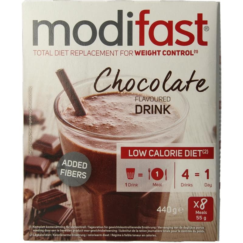Modifast Intensive milkshake chocolade 8 zakjes 440 gram