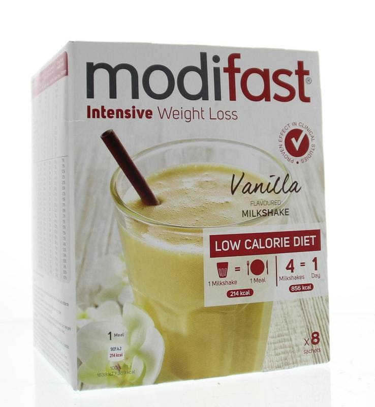 Modifast Intensive milkshake vanille 8 stuks 440 gram