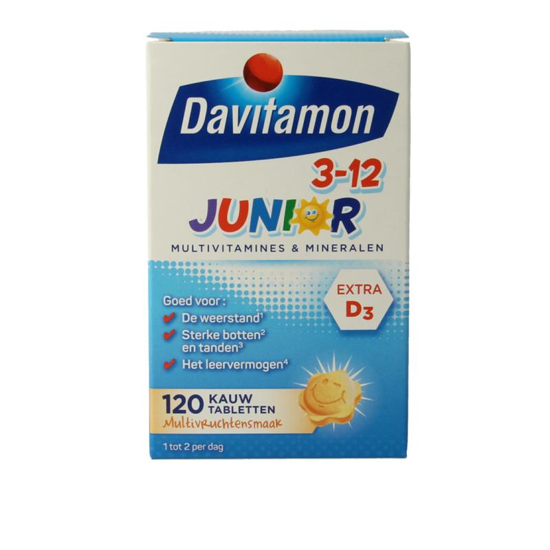 Davitamon Junior 3-12 multifruit 120 kauwtabletten