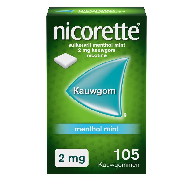 Nicorette Kauwgom 2mg menthol mint  30 - 105 stuks