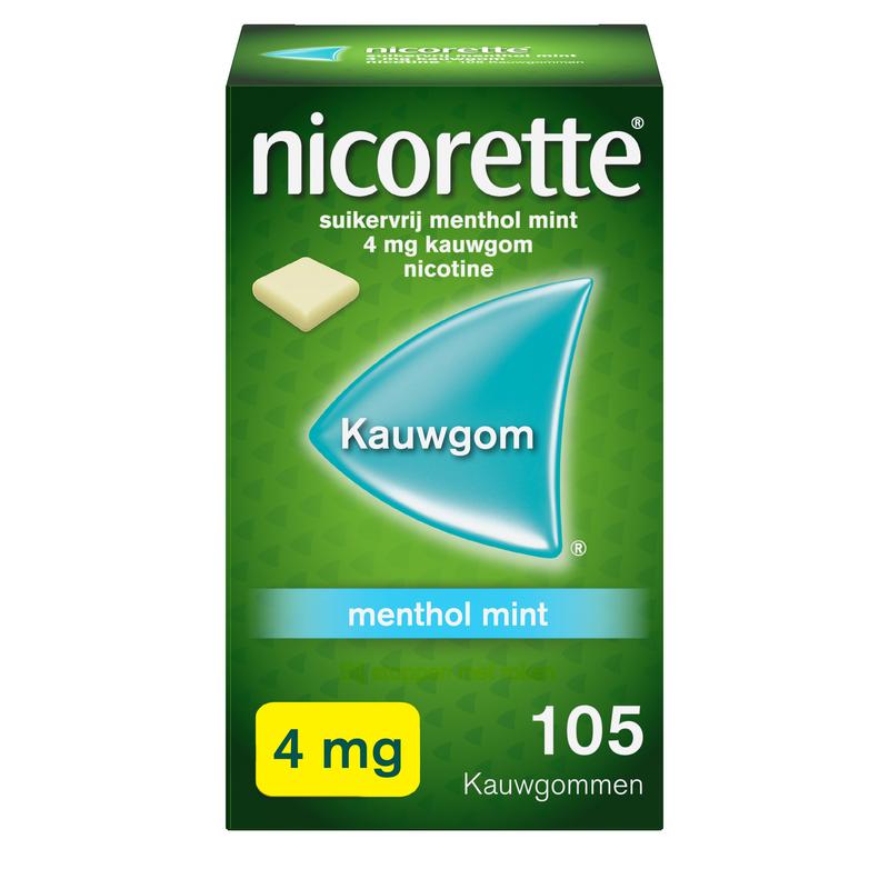 Nicorette Kauwgom 4mg menthol mint  30 - 105 stuks