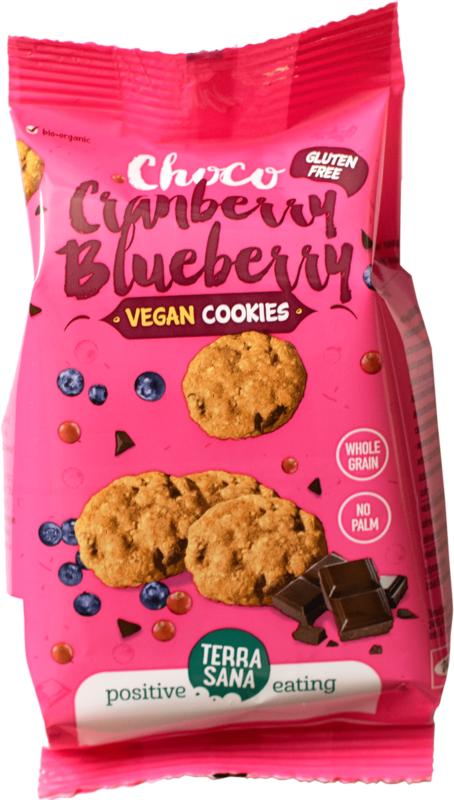 Terrasana Koekjes Choco-Cranberry-Blueberry bio 150 gram