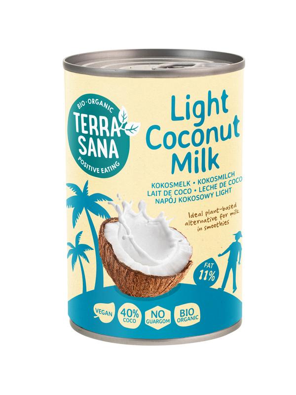 Terrasana Kokosmelk light 11% vet bio 400 ml