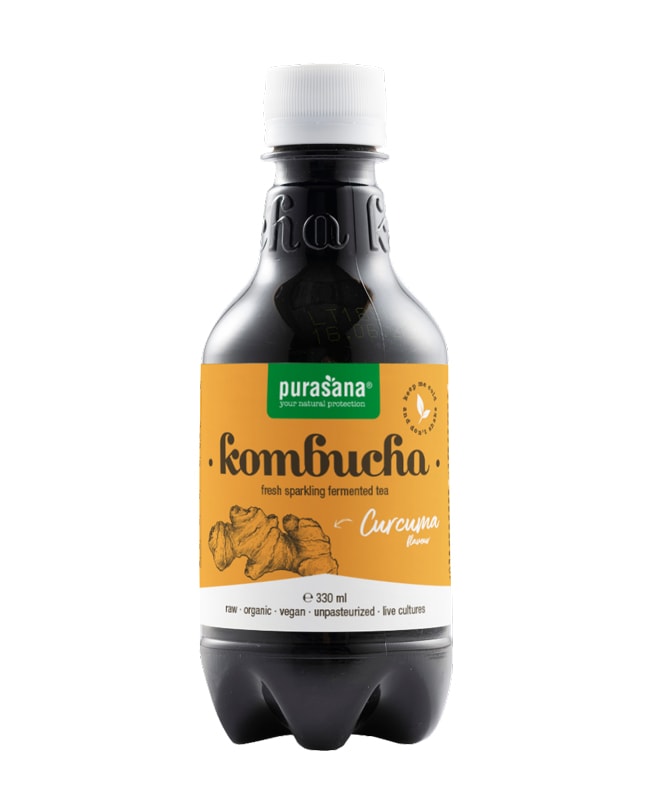 Purasana Kombucha curcuma vegan 330 ml