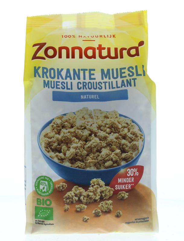 Zonnatura Krokante muesli naturel bio 375 gram