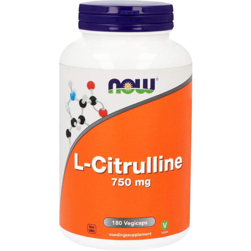 NOW L-Citrulline 750 mg 180 vegan capsules