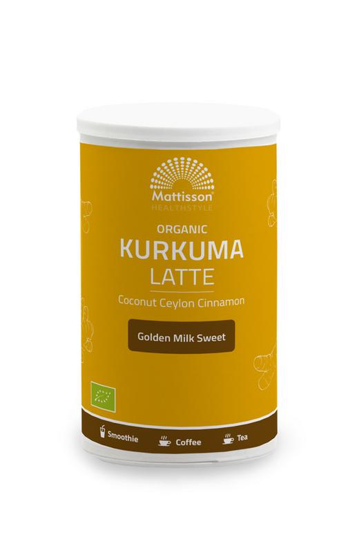 Mattisson Latte kurkuma goldenmilk gezoet kaneel - kokos bio 175 gram