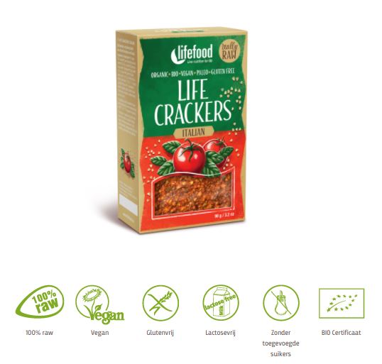 Lifefood Life crackers Italiaans bio 90 gram