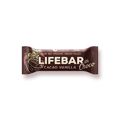 Lifefood Lifebar inchoco raw chocolade vanille bio 40 gram