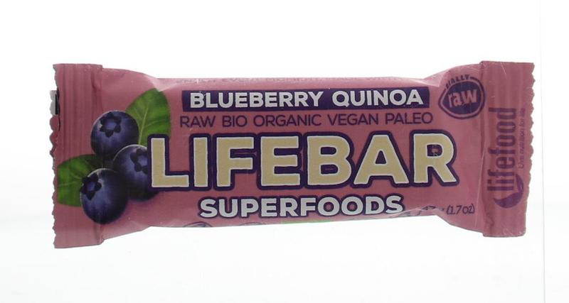 Lifefood Lifebar plus blueberry quinoa bio 47 gram