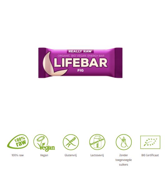 Lifefood Lifebar vijg bio 47 gram
