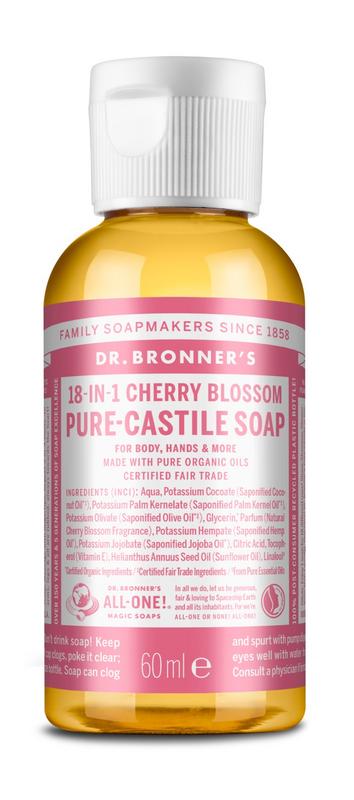Dr Bronners Liquid soap cherry blossom  60 - 240 - 475 - 945 ml