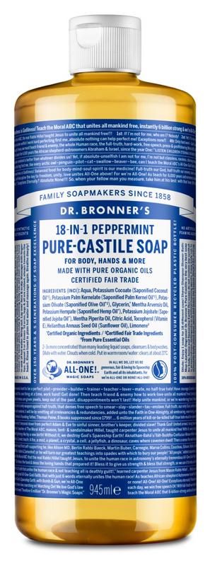 Dr Bronners Liquid soap pepermunt 945 ml