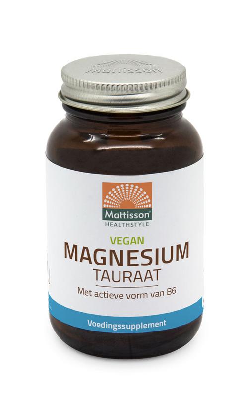 Mattisson Magnesium tauraat met p-5-p  60 - 120 vegan capsules