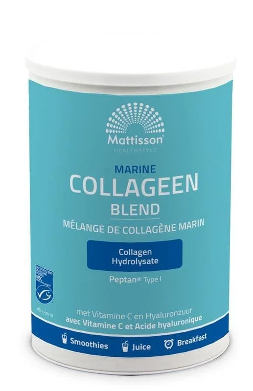 Mattisson Marine collageen blend met vit c en hyaluron MSC 300 gram