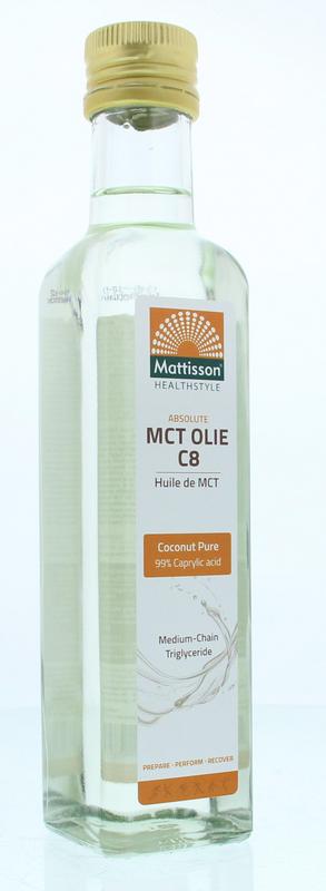 Mattisson MCT olie C8 - coconut pure - 99% caprylic acid  250 - 500 - 1000 ml