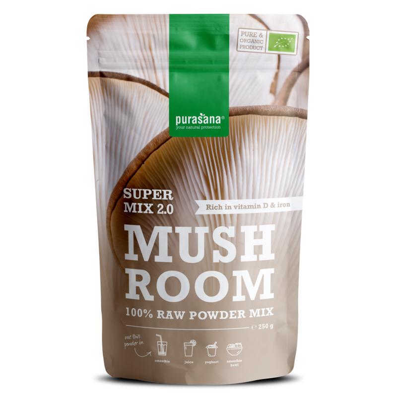 Purasana Mushroom mix 2.0 vegan bio 250 gram