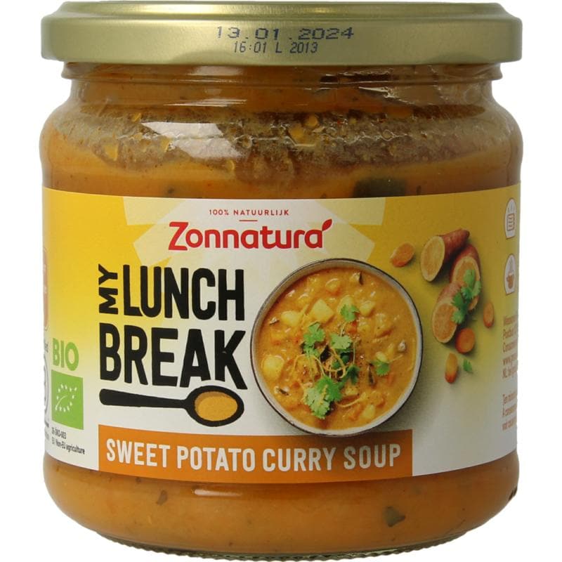 Zonnatura My lunch break sweet potato curry soup bio 350 gram