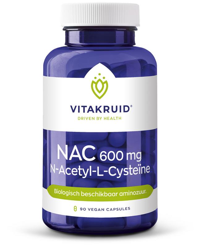 Vitakruid NAC 600 mg N-Acetyl-L-Cysteine 90 vegan capsules