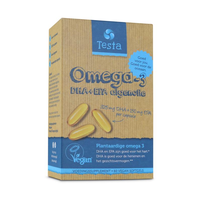 Testa Omega 3 algenolie 325mg DHA + 150mg EPA vegan 60 vegan capsules