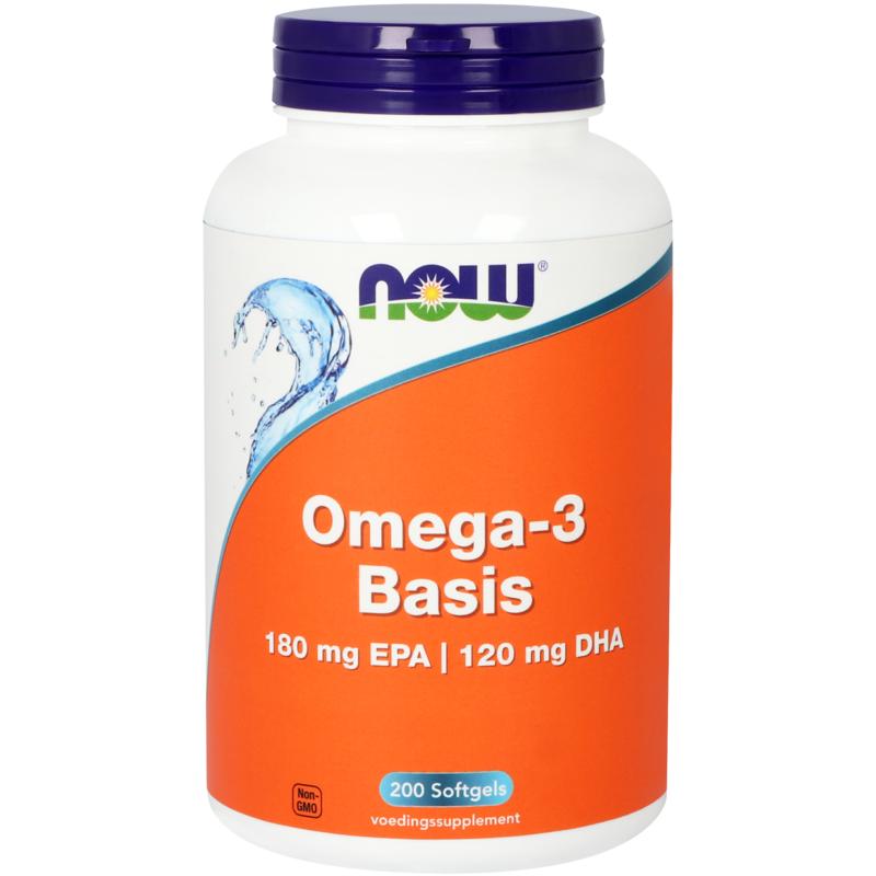 NOW Omega-3 basis 180 mg EPA 120 mg DHA 200 softgels