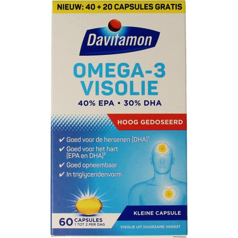 Davitamon Omega 3 visolie 60 capsules
