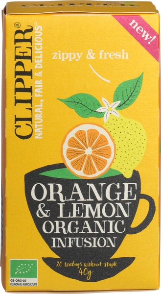 Clipper Orange & lemon infusion bio 20 stuks