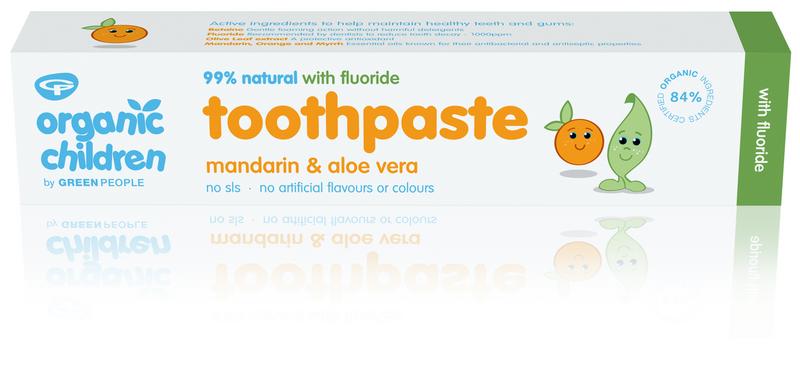 Green People Organic children mandarin toothpaste with fluoride 50 ml