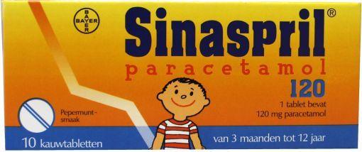 Sinaspril Paracetamol 120mg 10 tabletten