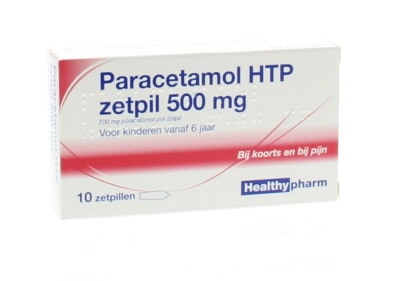 Healthypharm Paracetamol 500mg 10 zetpillen