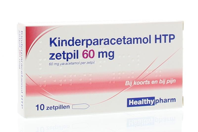 Healthypharm Paracetamol kind 60mg 10 zetpillen