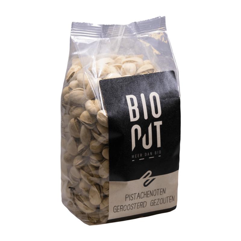 Bionut Pistachenoten geroosterd en gezouten bio 500 gram