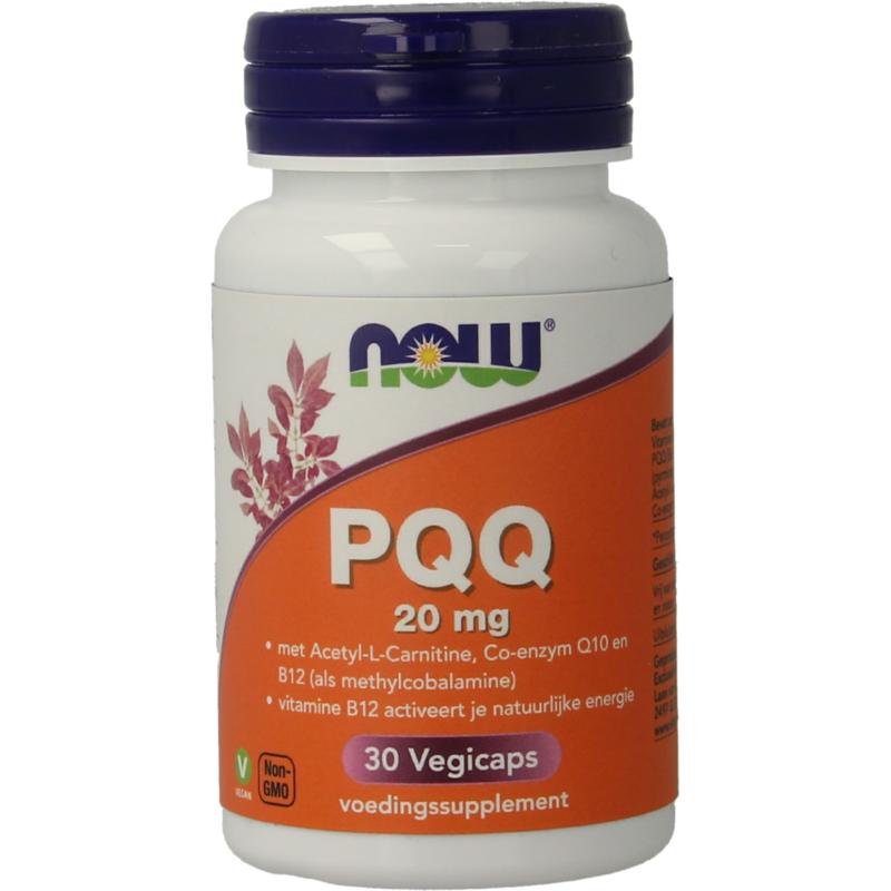 NOW PQQ Energy 20 mg 30 vegan capsules