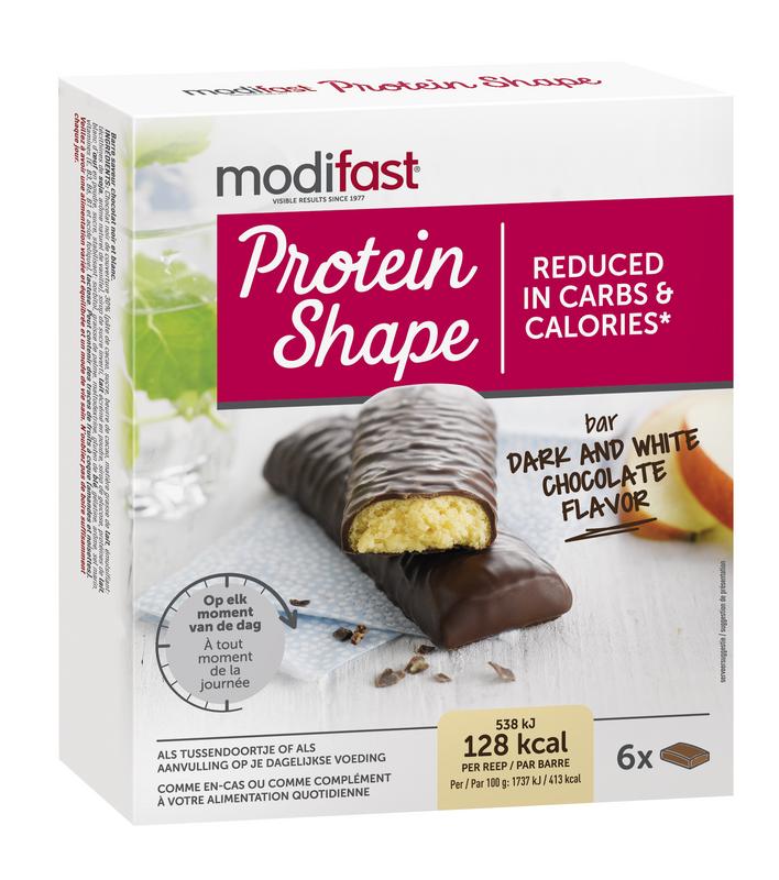 Modifast Protein Shape pure & witte chocolade 6 x 31 gram  6x 31 gram