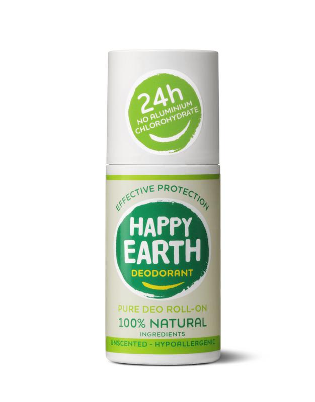 Happy Earth Pure deodorant roll-on unscented 75 ml