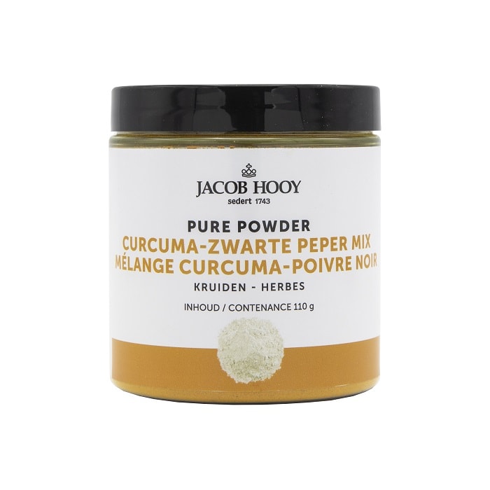 Jacob Hooy Pure Powder curcuma - zwarte peper mix 110 gram