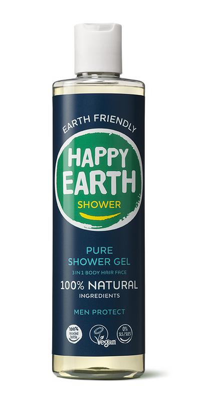 Happy Earth Pure showergel men protect 300 ml