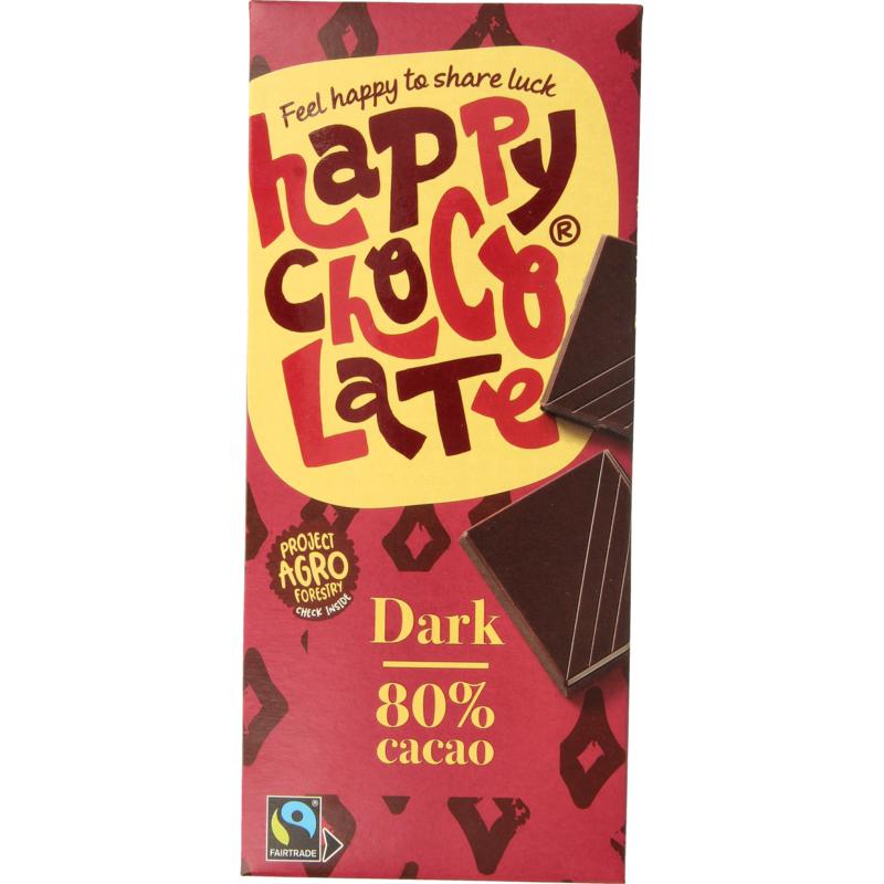 Happy Chocolate Puur 80% bio 85 gram