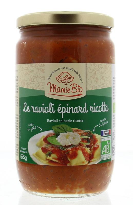 Mamie Bio Ravioli met spinazie ricotta bio 675 gram