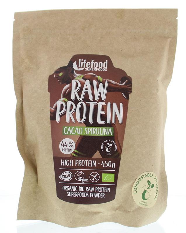 Lifefood Raw protein cacao spirulina bio 450 gram