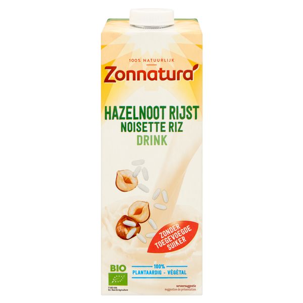 Zonnatura Rijst hazelnoot drink bio 1000 ml