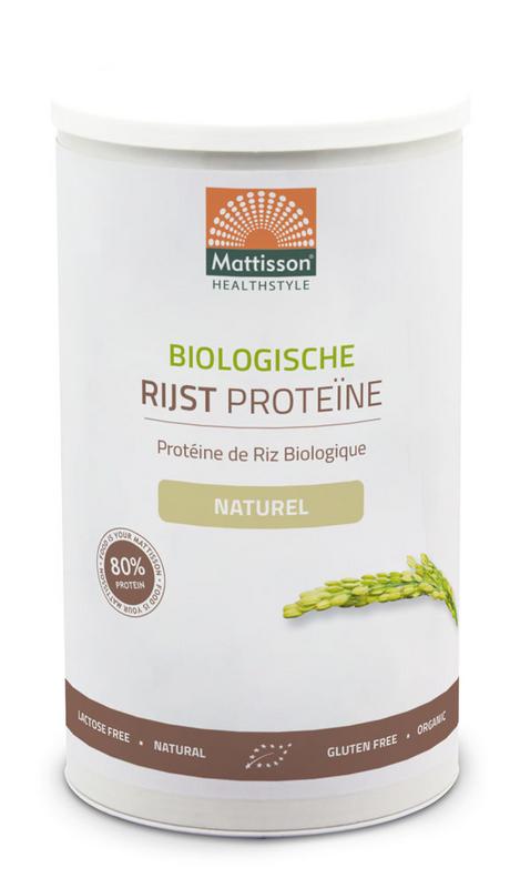 Mattisson Rijst proteine naturel vegan 80% bio 500 gram