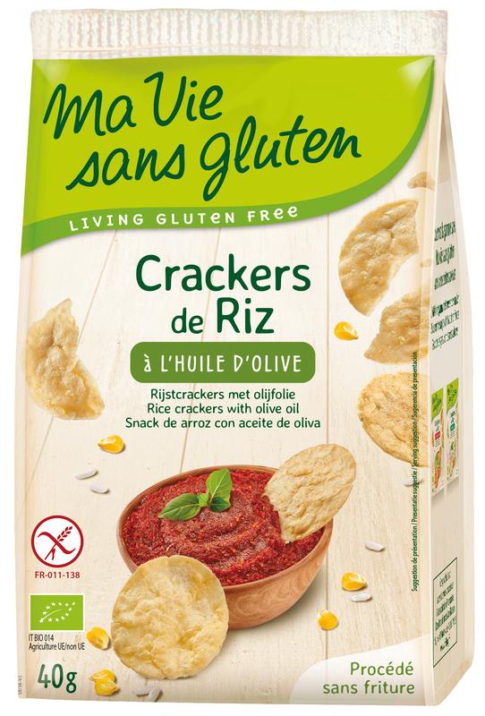 Ma Vie Sans Rijstcrackers met olijfolie glutenvrij bio 40 gram
