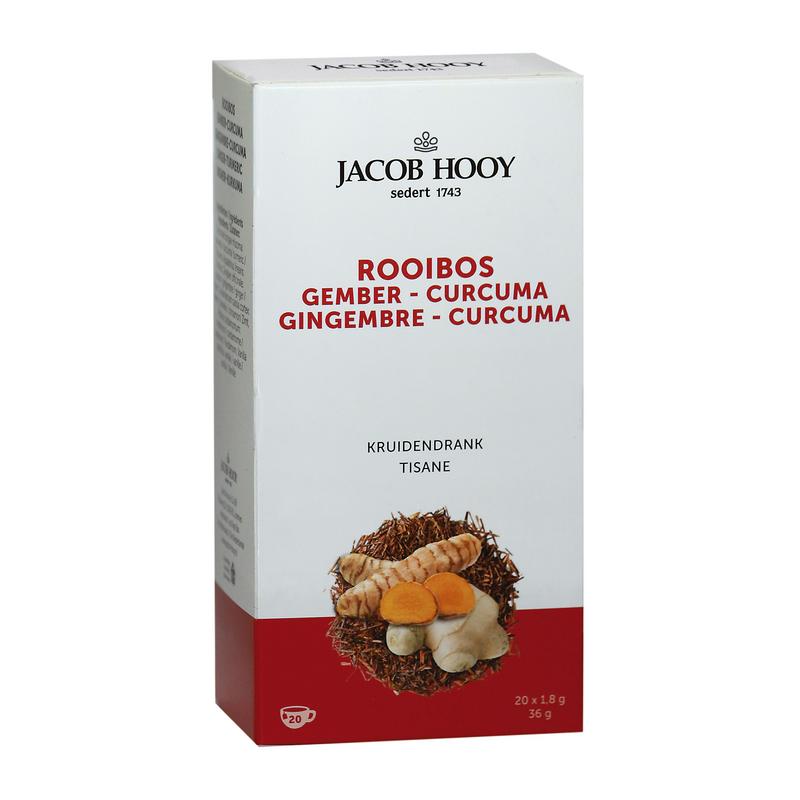 Jacob Hooy Rooibos gember curcuma thee 20 stuks