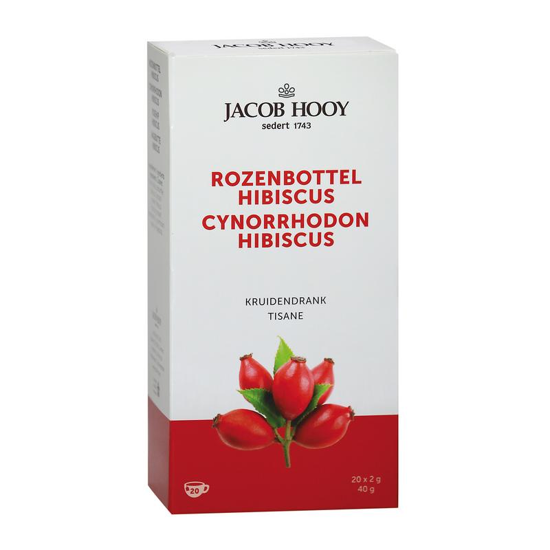 Jacob Hooy Rozenbottel hibiscus thee zakjes 20 stuks