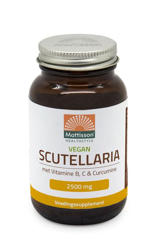 Mattisson Scutellaria 2500mg met vit B C curcumine vegan 60 vegan capsules