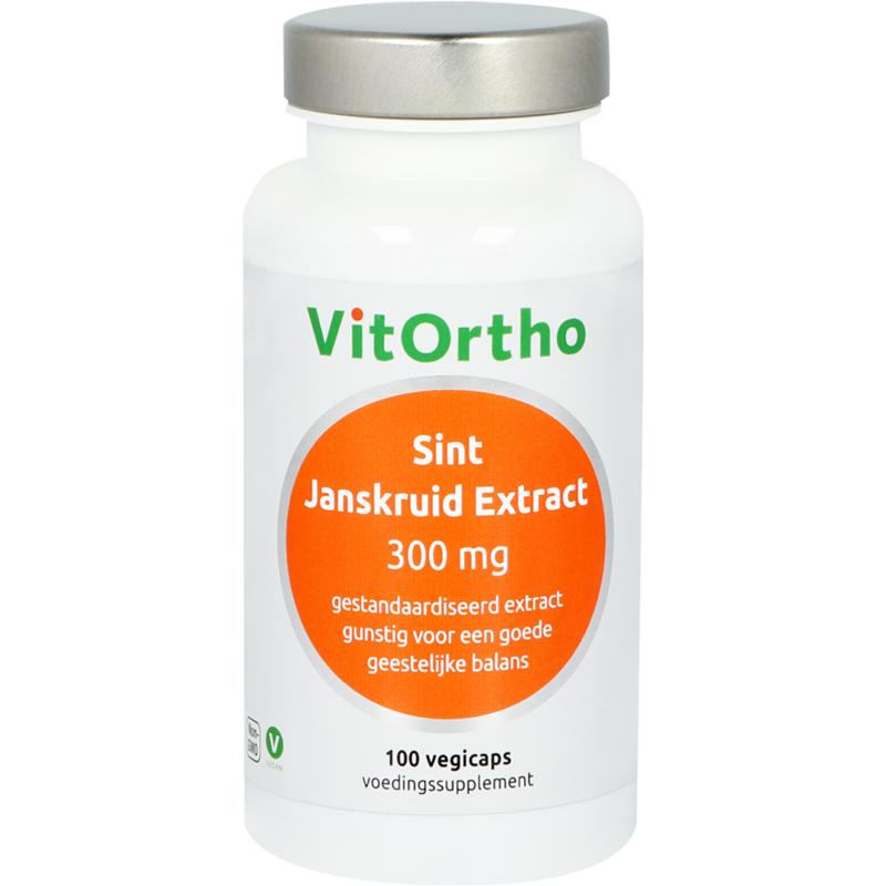 Vitortho Sint Janskruid extract 300 mg 100 vegan capsules
