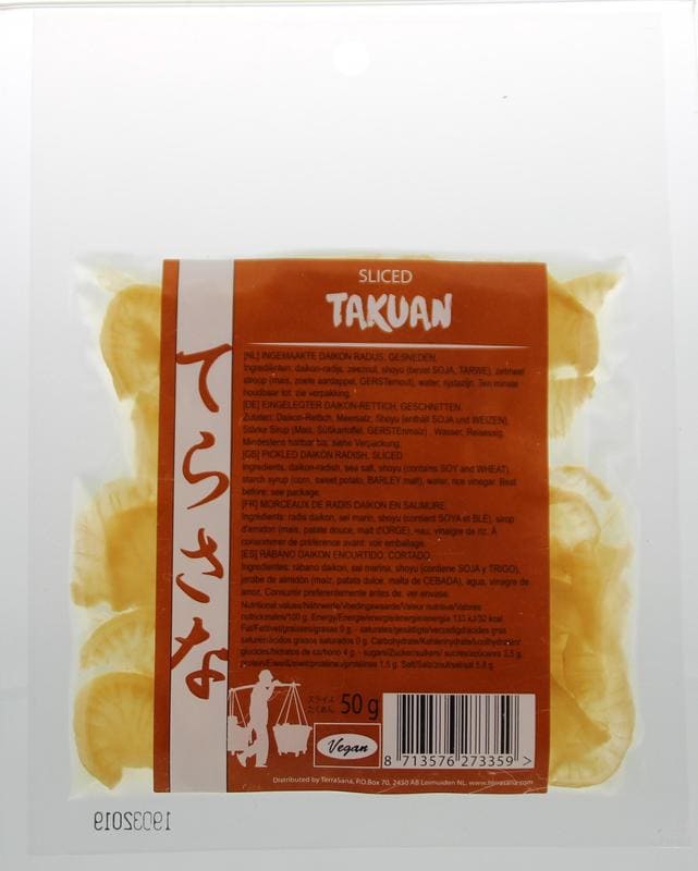Terrasana Slices Takuan daikonradijs pickled 50 gram
